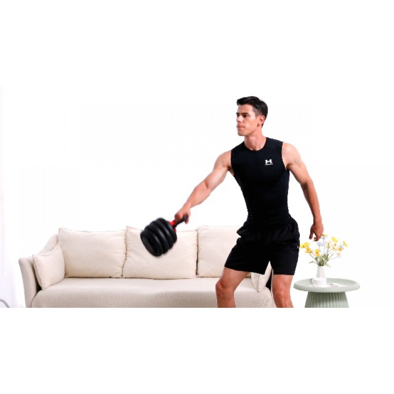Trakmaxi 조정 가능한 덤벨 세트 20LB/55LB/70LBS 프리 웨이트 덤벨, 4 in 1 웨이트 세트, 덤벨, 바벨, Kettlebell, 푸시 업, 남성 여성용 홈 체육관 피트니스 운동 장비