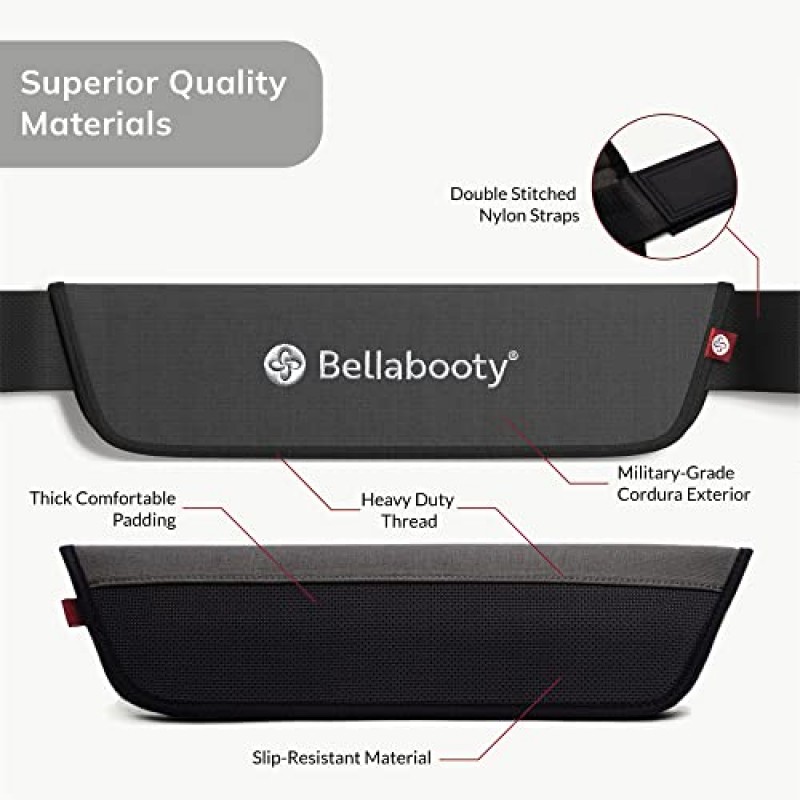 Bellabooty 운동 엉덩이 추진 벨트, 덤벨, 케틀벨 또는 플레이트와 함께 사용하기 쉽고 체육관, 가정 운동 또는 이동 중에 엉덩이를 보호하는 미끄럼 방지 패딩