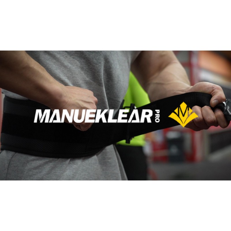 MANUEKLEAR 체육관 역도 벨트 역도 운동 남성 여성용 역도 파워 리프팅 벨트 - 7.5인치 - 크로스 트레이닝, 스쿼트, 런지를 위한 보디빌딩 피트니스 백 지원