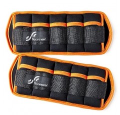 Sportneer 남성 여성 어린이를 위한 조절 가능한 발목 손목 무게, 피트니스, 걷기, 달리기, 에어로빅, 요가, 체육관, 운동을 위한 조절 가능한 다리 및 팔목 무게 스트랩 | 각 발목 0.5-2lbs, 1쌍 1-4lbs
