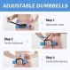 Cansena Dumbbells 핸드 웨이트 2개 세트, 홈 체육관 장비 운동용 미끄럼 방지 소프트 그립 및 핸드 스트랩이 있는 운동 및 피트니스 덤벨 여성을 위한 체중 감량 근력 훈련(2lb,3lb,4lb)