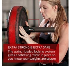 Dark Iron Fitness 2인치 올림픽 바벨 클램프 - 퀵 릴리스 웨이트 플레이트 클립 - 블랙