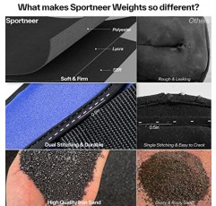 Sportneer 여성 및 남성을 위한 조절 가능한 발목 무게: 1 쌍 1 2 3 4 6 7 8 10 lbs 업그레이드 쉽게 조절 가능한 다리 무게, 체육관, 피트니스, 운동, 걷기, 춤을 위한 가중 손목 무게 스트랩