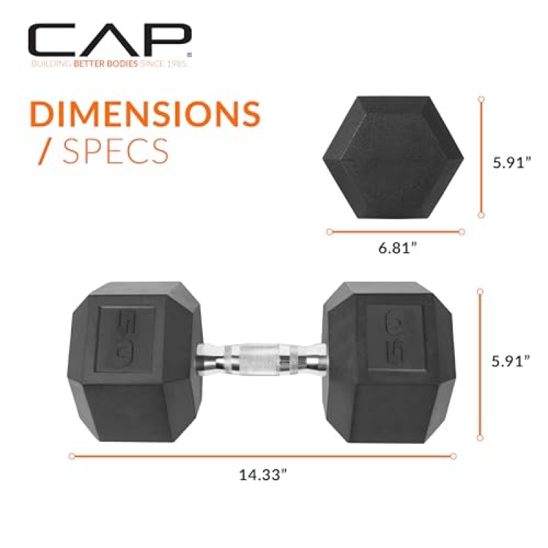 CAP 바벨 코팅 덤벨 웨이트 | 다중 핸들 옵션