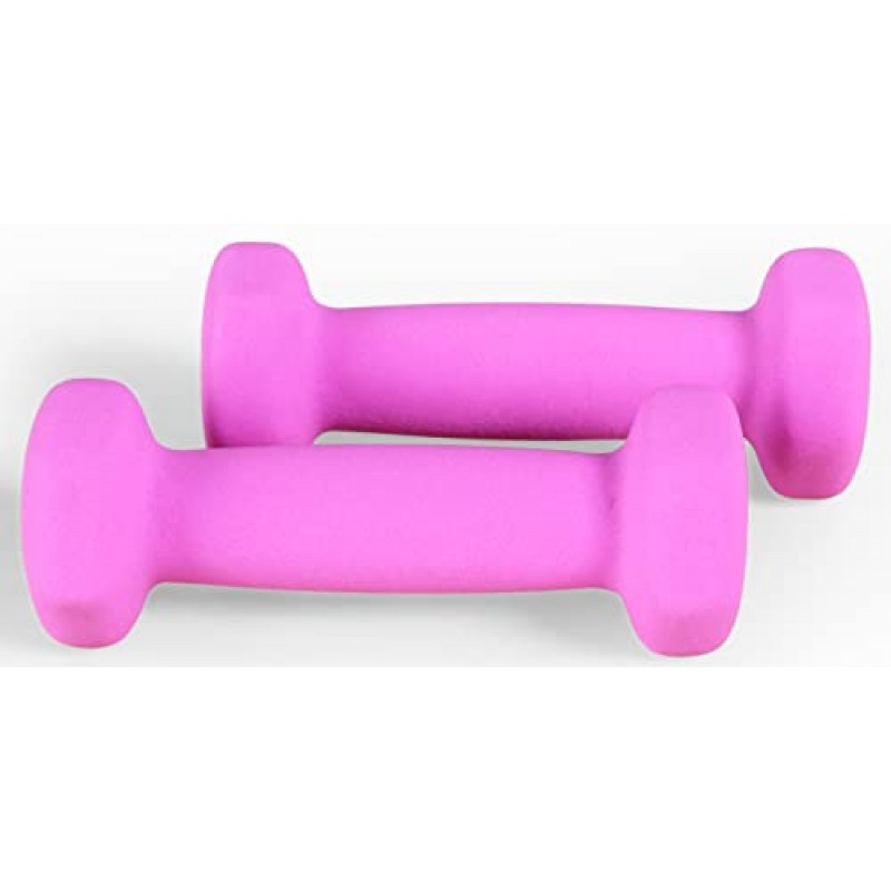 BalanceFrom 네오프렌 덤벨 핸드 웨이트, 미끄럼 방지, 롤 방지, 육각 모양 다채로운, 스탠드와 쌍 또는 세트
