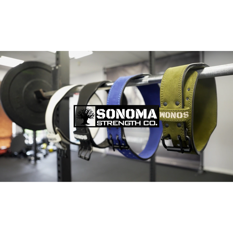 Sonoma Strength Co. 역도 벨트 - 100% 천연 가죽 - 10mm 두께, 4