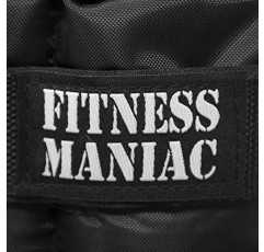 FITNESS MANIAC USA 프로 발목 웨이트 1쌍 더블 스트랩 헤비 웨이트, 14파운드(발목당 7파운드) 남성 여성을 위한 체육관, 운동, 걷기, 복근, 다리 및 엉덩이 운동을 위한 프리미엄 내구성 세트