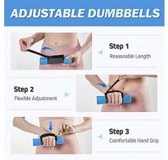 Cansena Dumbbells 핸드 웨이트 2개 세트, 홈 체육관 장비 운동용 미끄럼 방지 소프트 그립 및 핸드 스트랩이 있는 운동 및 피트니스 덤벨 여성을 위한 체중 감량 근력 훈련(2lb,3lb,4lb)