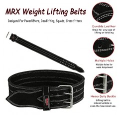 MRX Powerlifting 가죽 벨트 4 