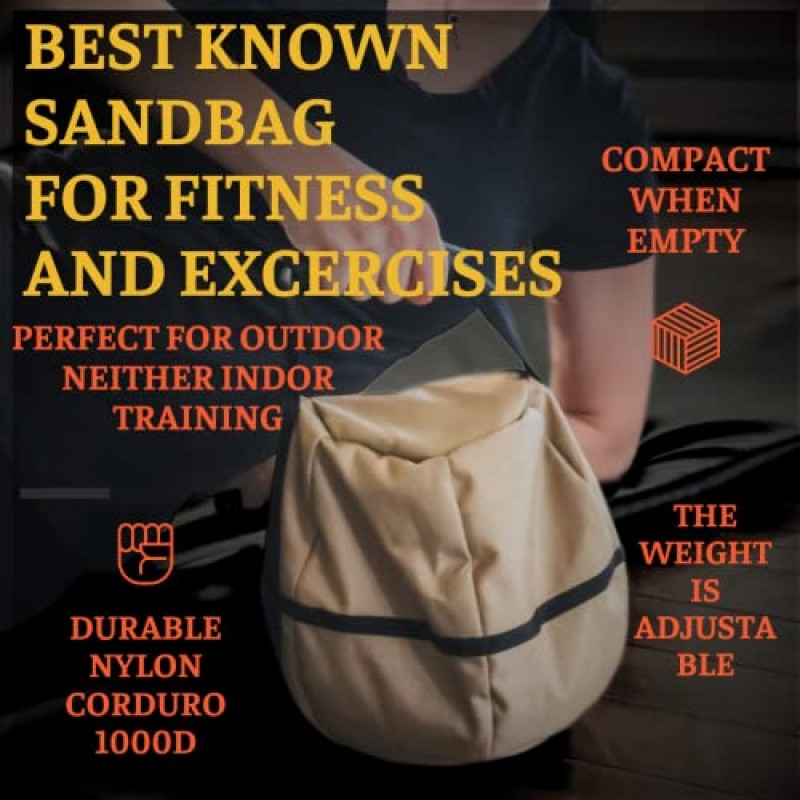 Active Goods Co. - 피트니스 운동을 위한 가장 잘 알려진 케틀벨-샌드백, 무게가 없는 가방, 충전재로 사용 가능한 모래