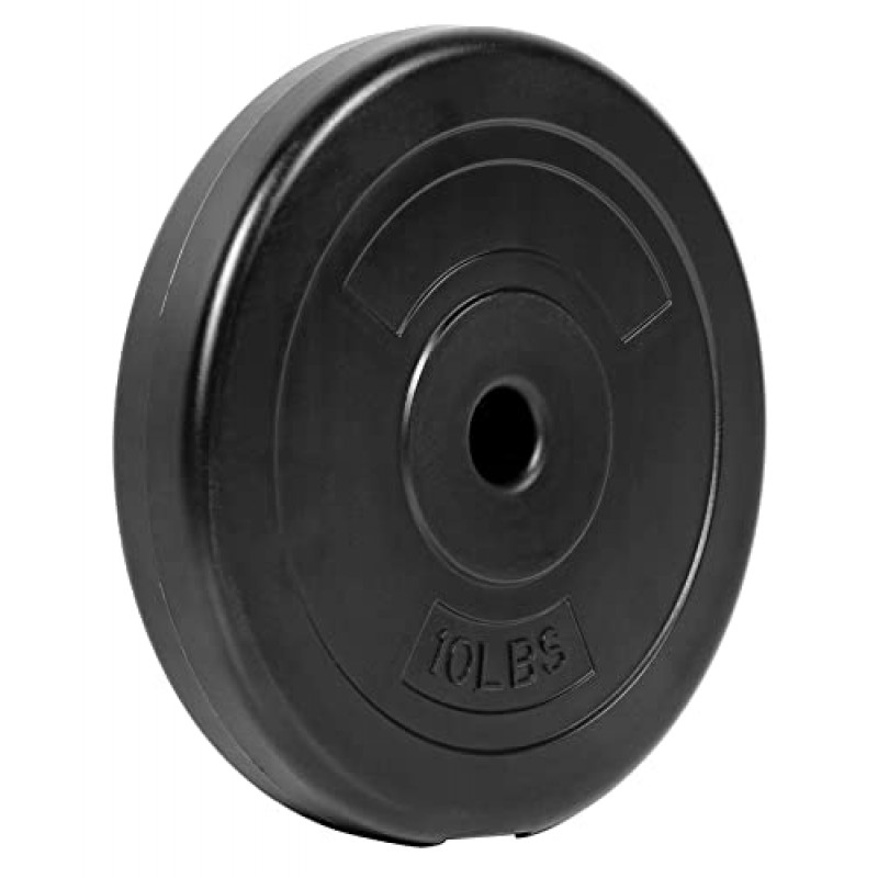 BalanceFrom Vinyl 표준 1인치 플레이트 근력 훈련 및 역도용 웨이트 플레이트, 쌍 또는 세트