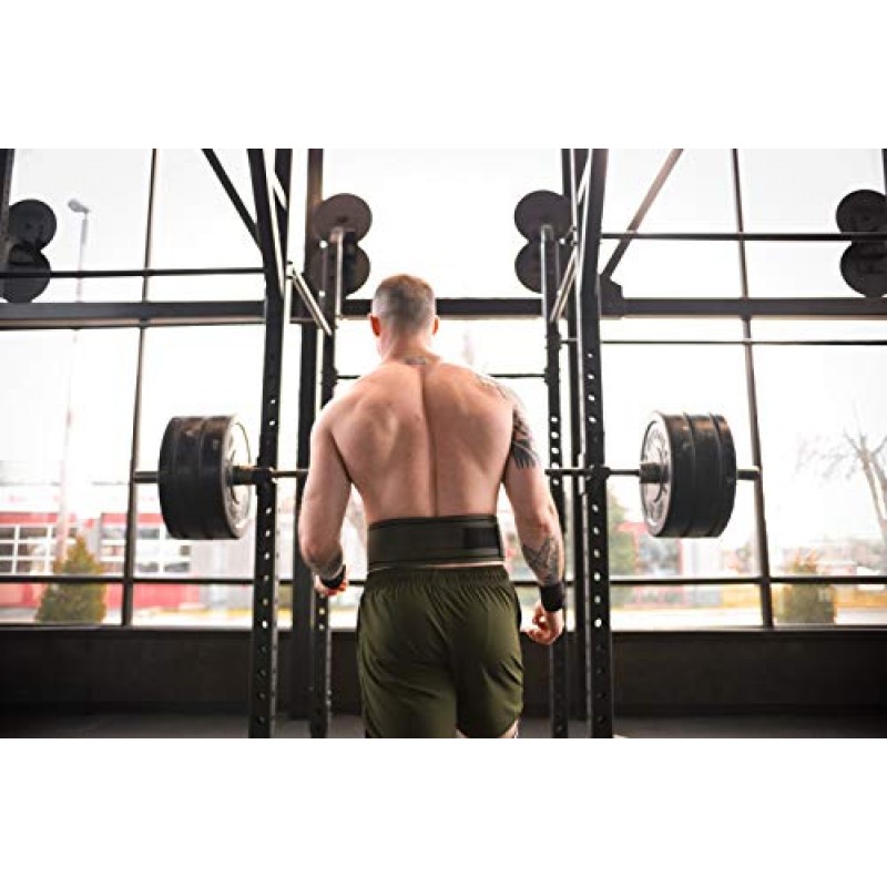 Gymreapers 보디빌딩, 파워리프팅, 크로스 트레이닝용 빠른 잠금 역도 벨트 - 금속 버클이 있는 4인치 네오프렌 - 조정 가능한 올림픽 리프팅 등 지지대