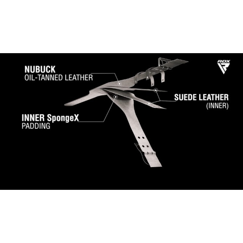 RDX 역도 벨트 체육관 운동 운동, 6인치 가죽 패딩 요추 지원 남성 여성, 10개의 조절 가능한 구멍, 파워 리프팅 보디빌딩 데드리프트, 스쿼트 피트니스 근력 훈련 장비