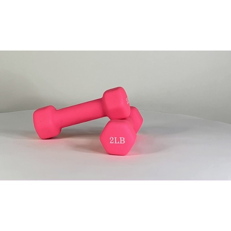 JBM 네오프렌 덤벨 쌍, 2-8lbs 핸드 웨이트 2개 세트 읽기 쉬운 숫자가 있는 미끄럼 방지 육각 모양 덤벨, 피트니스 덤벨 세트