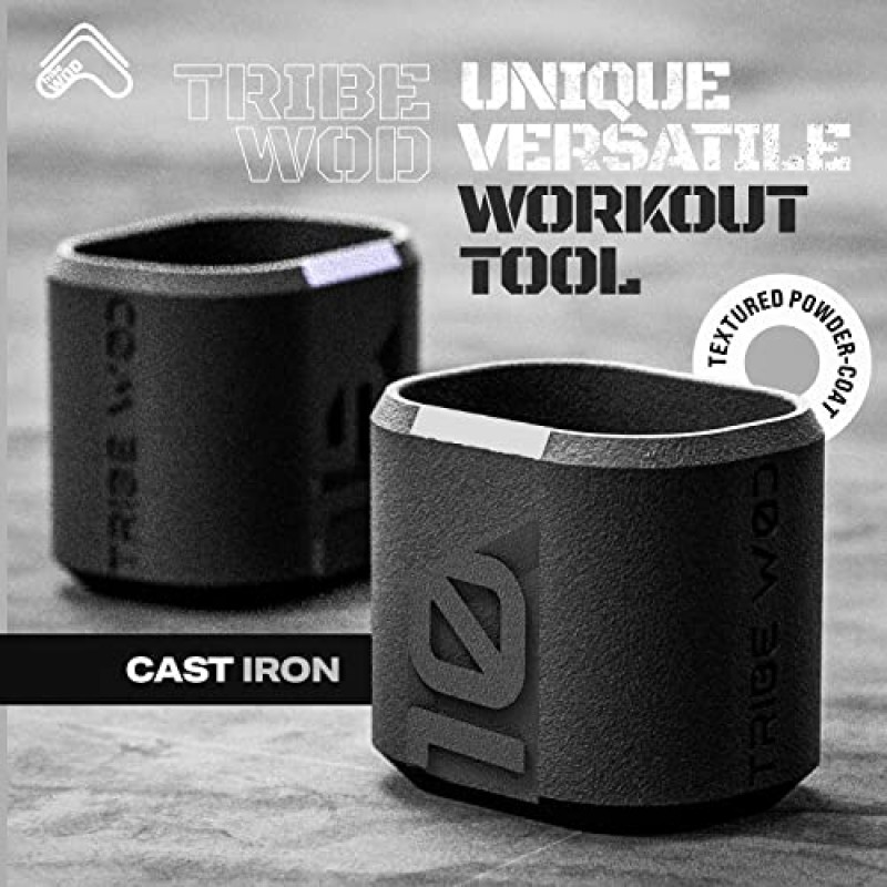 Tribe WOD Dark Elf 하이브리드 덤벨 10-35lb - 근육 강화 및 이동성, 심장 강화 피트니스, 여성 및 남성용 웨이트용 크로스 트레이닝 운동 장비(1팩)