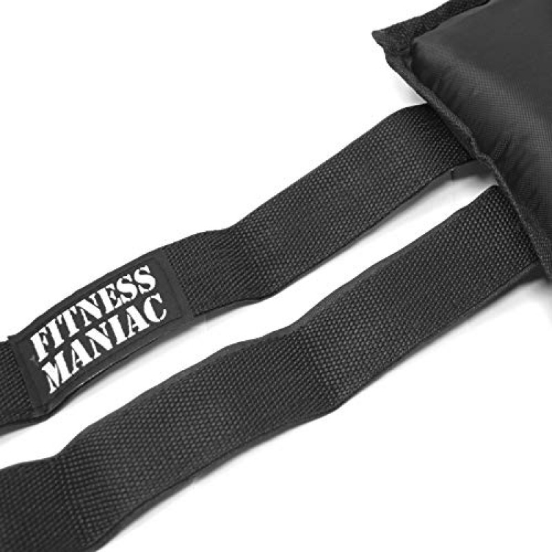 FITNESS MANIAC USA 더블 스트랩이 있는 발목 무게 걷기용 손목 다리 무게 조깅 체육관 운동 체조 에어로빅 10lbs 12lbs 14lbs 16lbs
