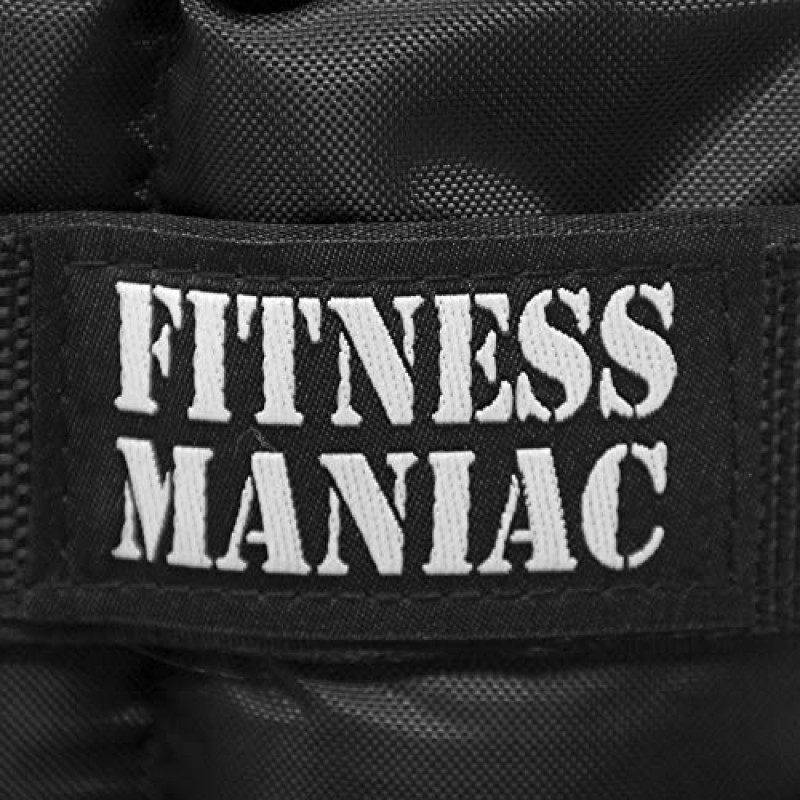 FITNESS MANIAC USA 더블 스트랩이 있는 발목 무게 걷기용 손목 다리 무게 조깅 체육관 운동 체조 에어로빅 10lbs 12lbs 14lbs 16lbs