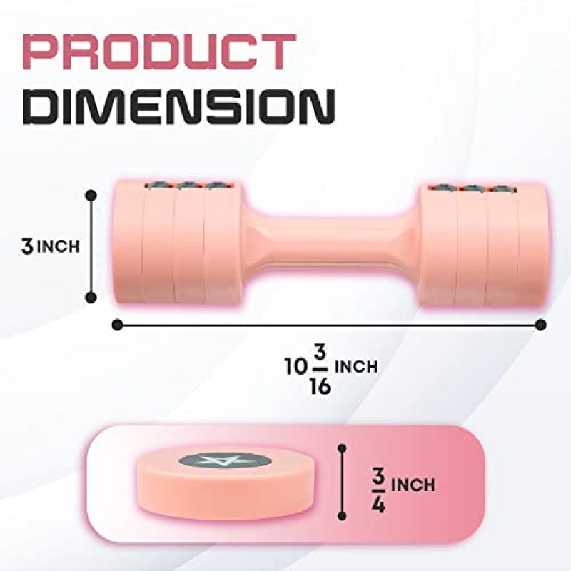 Yes4All 조정 가능한 덤벨 2개 세트 - 집에서 여성을 위한 프리 웨이트 2.2lb/3.3lb/4.4lb/5.5lb - 홈 체육관 운동, 여성, 남성, 청소년을 위한 근력 훈련용 피트니스 핸드 웨이트 세트