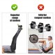 Dionyons Tibialis Trainer-2 PCS 경골 바 다리 무게, 팁 바 피트니스 조절 가능 여성 남성 무게 덤벨 발목 스트랩, 발가락 위 무릎 장비 ATG 신 부목 릴리프 강도 운동 (스트랩 및 휴대용 가방)