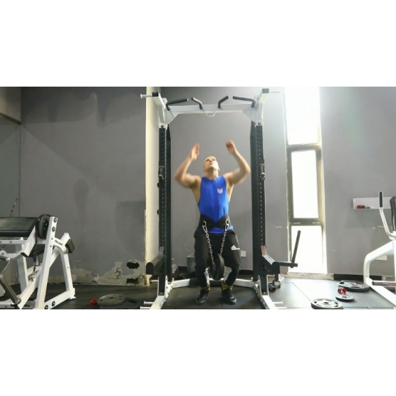 MANUEKLEAR 빠른 잠금 딥 벨트, 역도 벨트, 남성용 역도 벨트 여성용 헤비 듀티 딥핑 파워 리프팅 벨트 (체인 포함) 40 인치