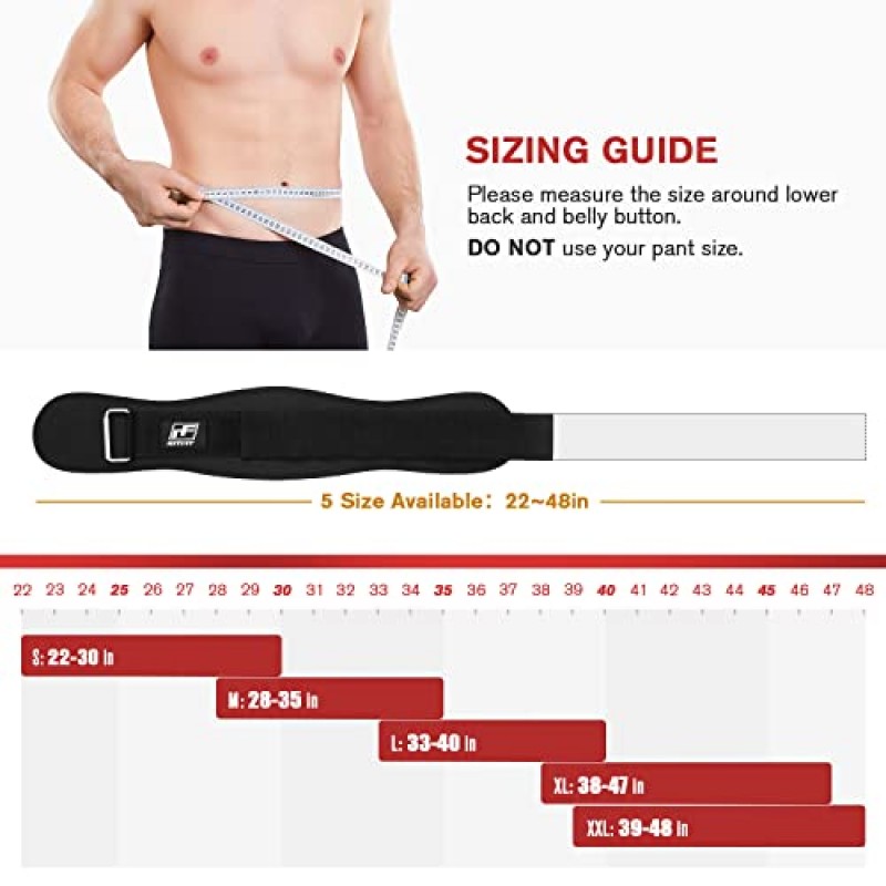 RitFit 역도 벨트 - 스쿼트, 런지, 데드리프트, 쓰러스터에 적합 - 남성 및 여성 - 6인치 블랙/카무플라주