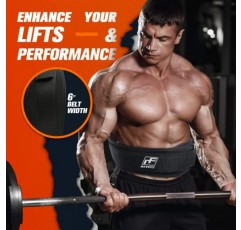 RitFit 역도 벨트 - 스쿼트, 런지, 데드리프트, 쓰러스터에 적합 - 남성 및 여성 - 6인치 블랙/카무플라주