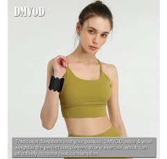 DMVOD 근력 운동 남성 및 여성을 위한 조절 가능한 손목 및 발목 무게, 2개 세트(각 1lb), 요가, 걷기, 달리기, 에어로빅, 체육관, 피트니스, 운동을 위한 착용 가능 가중치 팔찌