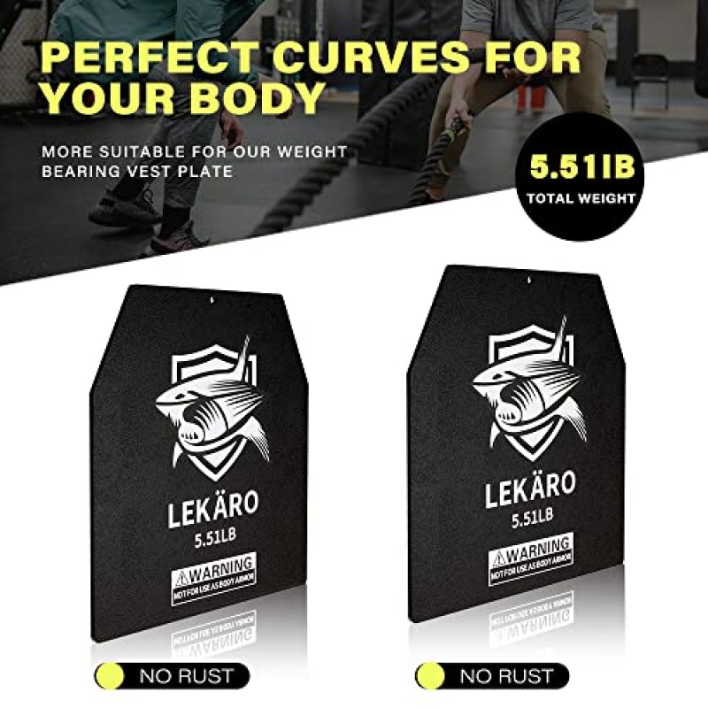 웨이트 조끼 플레이트 5.51/8.81/15.43/20.94LB 가중 조끼, 근력 훈련, 무거운 운동, 피트니스, 달리기용 쌍
