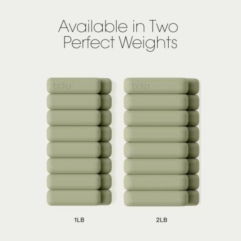 발라 뱅글 - 2개 세트(각각 1lb 및 2lb) | 조정 가능한 웨어러블 손목 및 발목 무게 | 요가, 댄스, 발레, 필라테스, 유산소 운동, 에어로빅, 걷기