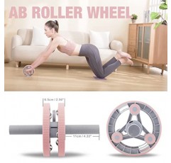 FYGL 푸쉬업바 | 여성을 위한 다기능 9 In 1 운동 장비 | 저항밴드 | 무릎 패드가 있는 Ab-Roller-Wheel | 조절 가능한 아령 | 케틀벨 | 홈-체육관-기구 (핑크)