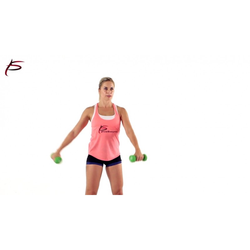 미끄럼 방지 그립을 위해 코팅된 네오프렌 덤벨 2개로 구성된 ProsourceFit 세트