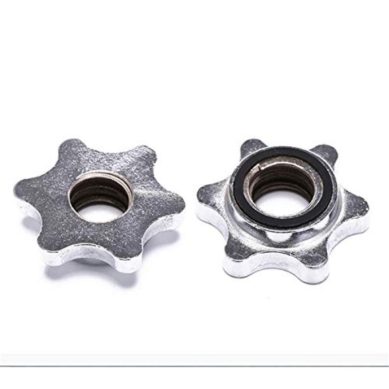 Emery 2Pcs 25mm 표준 바벨 스핀 잠금 칼라 스크류 클램프 Dumbell 역도