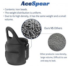 남성 여성을 위한 엄지 루프 잠금 장치가 있는 AceSpear 손목 무게 1lb*2 2lbs*2 3lbs*2 발목 무게 달리기 근력 훈련을 위한 가중 장갑 걷기 운동
