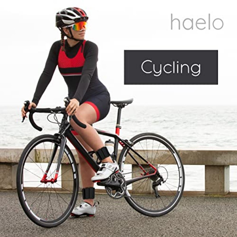 Haelo Hoops - 2개 세트(각 1lb) | 남성과 여성을 위한 조절 가능한 웨어러블 손목 및 발목 무게 | 요가, 댄스, 발레, 필라테스, 유산소 운동, 에어로빅, 걷기