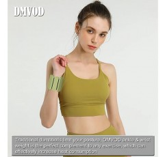 DMVOD 근력 운동 남성 및 여성을 위한 조절 가능한 손목 및 발목 무게, 2개 세트(각 1lb), 요가, 걷기, 달리기, 에어로빅, 체육관, 피트니스, 운동을 위한 착용 가능 가중치 팔찌