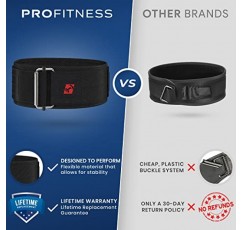 ProFitness 4인치 폭 역도 벨트(미디엄, 블랙/레드)