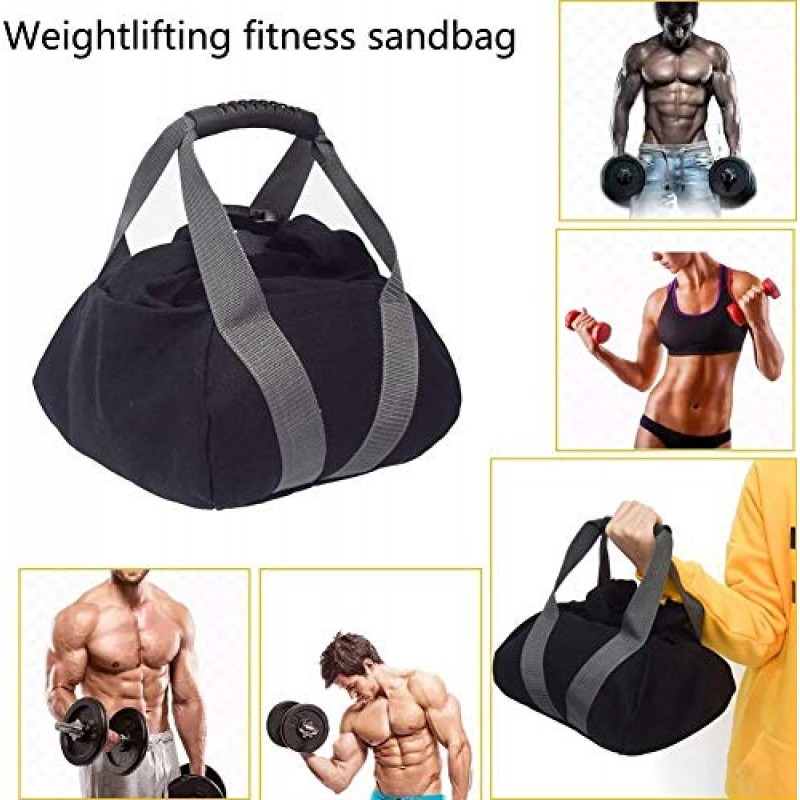 2 Pcs 조절 가능한 무거운 피트니스 파워 샌드백, 휴대용 조절 가능한 캔버스 모래 Kettlebell 부드러운 모래 가방, 홈 트레이닝, 피트니스, 요가 운동을 위한 역도 덤벨