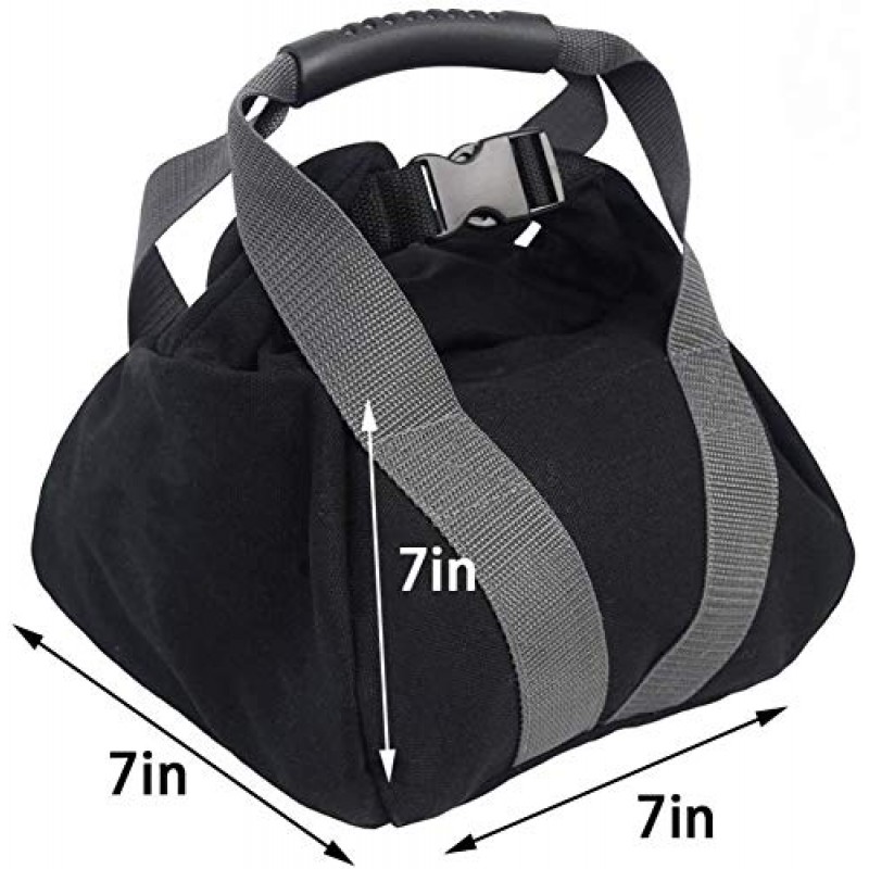 2 Pcs 조절 가능한 무거운 피트니스 파워 샌드백, 휴대용 조절 가능한 캔버스 모래 Kettlebell 부드러운 모래 가방, 홈 트레이닝, 피트니스, 요가 운동을 위한 역도 덤벨