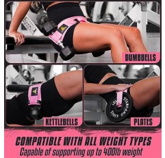 FITFABFLEX 운동용 웨이트용 엉덩이 추진 벨트, 덤벨, 케틀벨 또는 플레이트와 함께 사용하기 쉬운 엉덩이 추진 밴드, 체육관, 가정 운동 또는 여행 시 엉덩이를 보호하는 미끄럼 방지 패딩