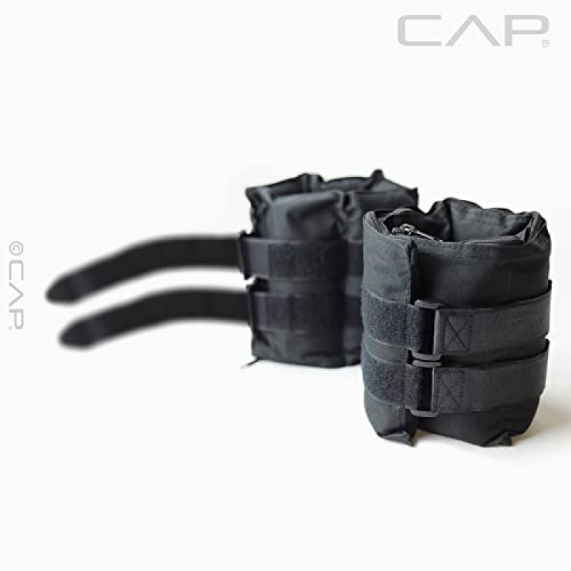 CAP 바벨 HHA-CB020A1 20파운드 쌍 조절 가능한 발목 무게, 검정색