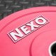 NEXO 5LB 핑크 고무 범퍼 플레이트 쌍 - 프리미엄 무광택 마감 2x 5LB 크로스 트레이닝 웨이트 플레이트