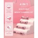 피트니스 장비 웨이트 덤벨 세트 2개로 근력과 근육 강화 | 초보자와 여성에게 적합 미끄럼 방지, 롤 방지, 육각형 핸드 웨이트 핑크
