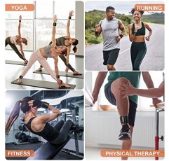 66FIT 손목 발목 무게 2개 세트(각 1Lb) 여성용 조절 가능한 발목 무게 남성용 어린이 훈련 강도 증가 여성용 손목 무게 세트 근력 훈련 걷기 달리기 요가 필라테스 체육관