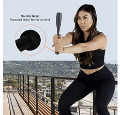 Retrospec Grip Steel 클럽 근력 훈련, 재활, 스트레칭, 컨디셔닝 및 회전 훈련 - 여성 및 남성을 위한 5, 10, 15파운드 옵션