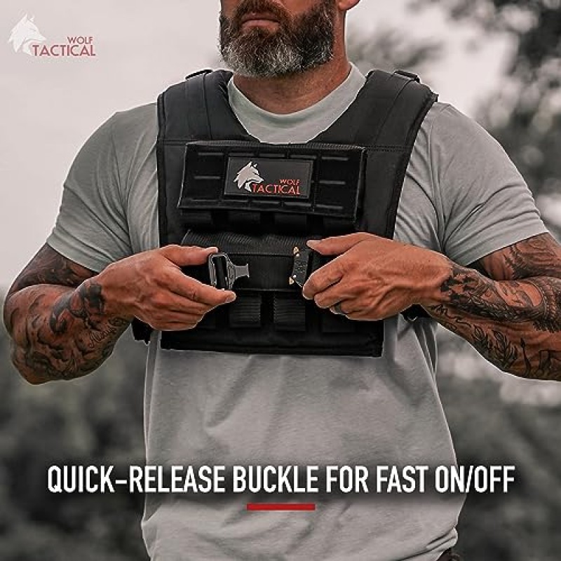 WOLF TACTICAL 가중 훈련 조끼 - 가중 조끼 남성용 근력 훈련 웨이트 조끼 운동 조끼 남성용 웨이트 조끼