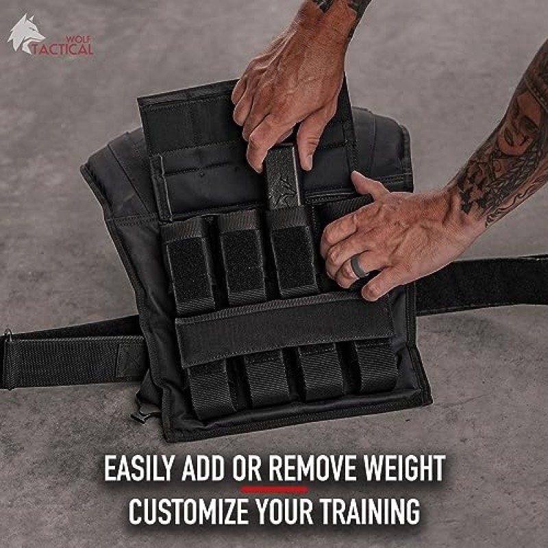 WOLF TACTICAL 가중 훈련 조끼 - 가중 조끼 남성용 근력 훈련 웨이트 조끼 운동 조끼 남성용 웨이트 조끼