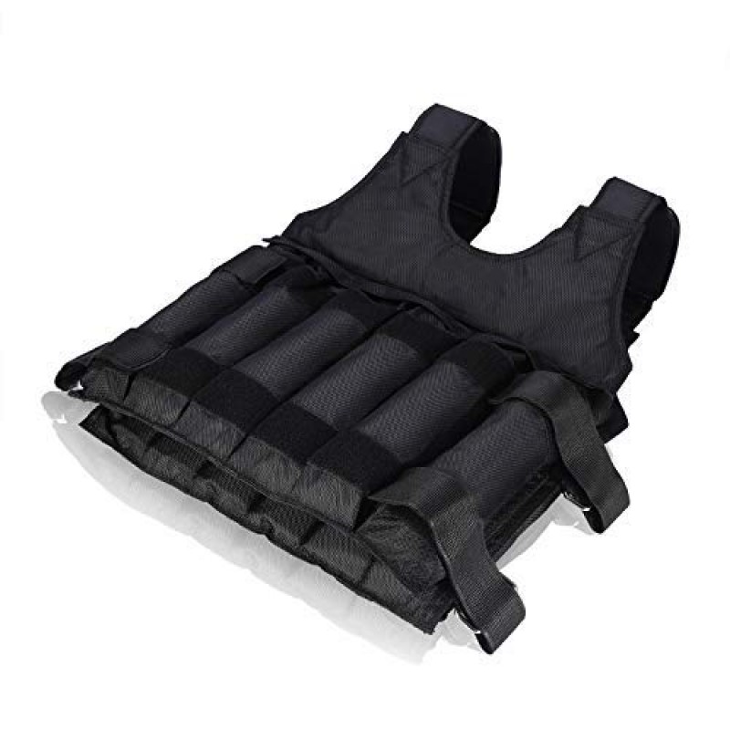 Demeras 가중 조끼 조정 가능한 로딩 무게 재킷 복싱 훈련 양복 조끼 피트니스 50KG 최대 로딩