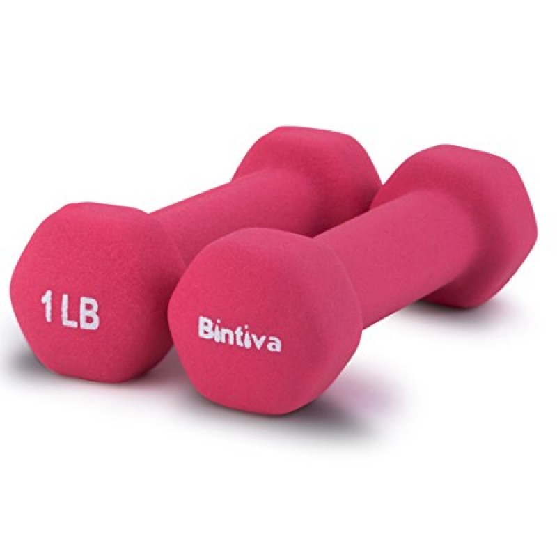 bintiva 전문가 등급, 미끄럼 방지 그립, 네오프렌 코팅 덤벨