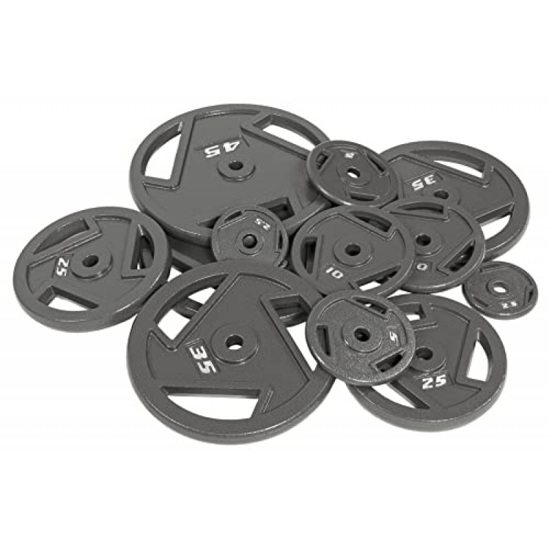 BalanceFrom Olympic 2인치 또는 표준 1인치 주철 플레이트 근력 훈련 및 역도용 웨이트 플레이트