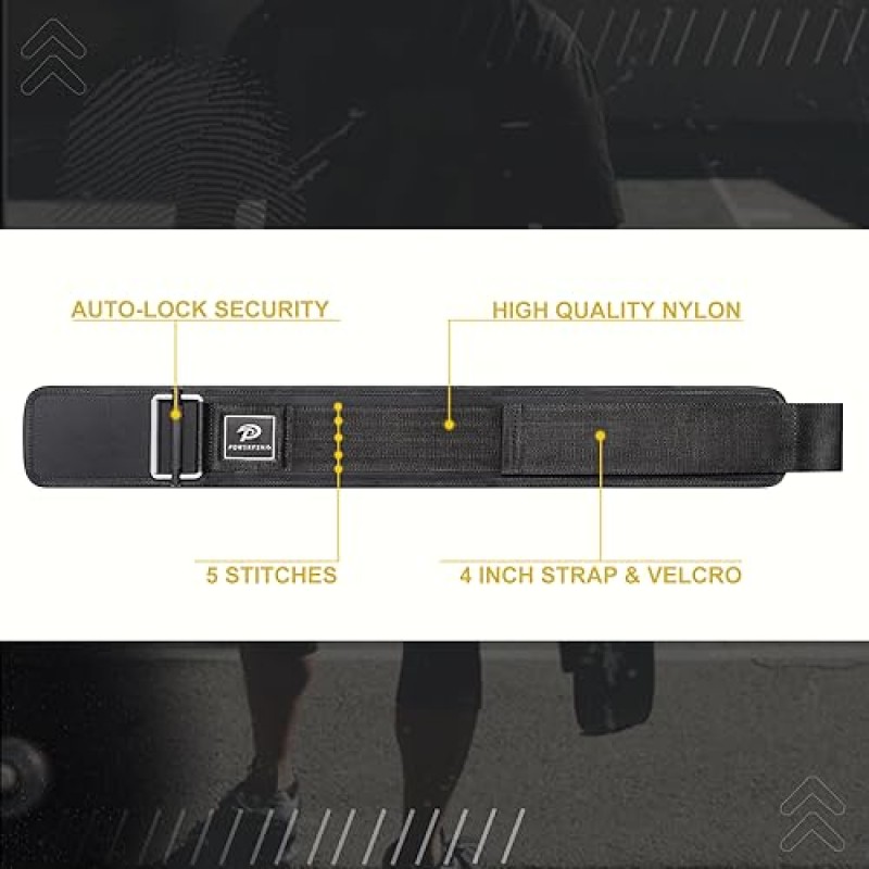 powerfeng 역도 벨트, 역도용 체육관 레버 벨트 및 등받이가 있는 스쿼트 데드리프트, 남성과 여성에게 이상적
